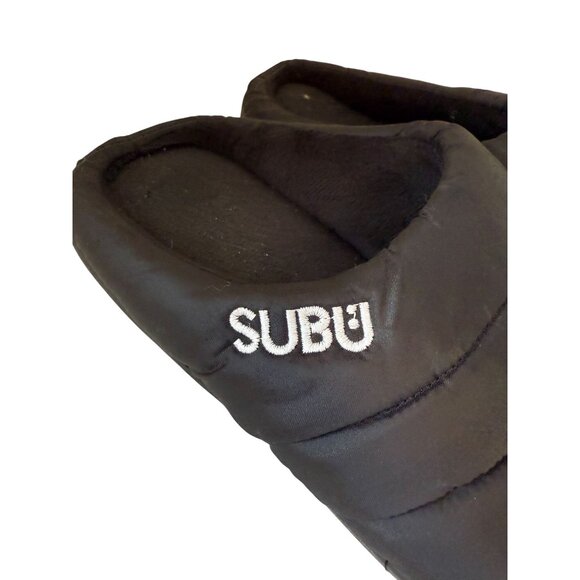 Subu Cordura Quilted Slippers Shoes Men Comfortable Winter Warm Cozycore Black